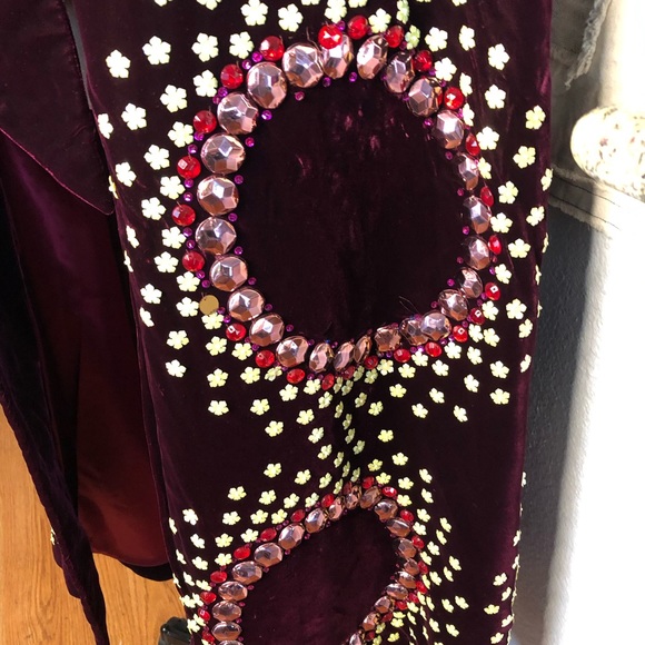 Vintage 60’s velvet sequin beaded sequin cape - Picture 2 of 16